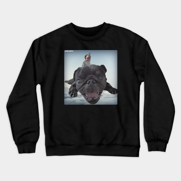 PugCor Crewneck Sweatshirt by darklordpug